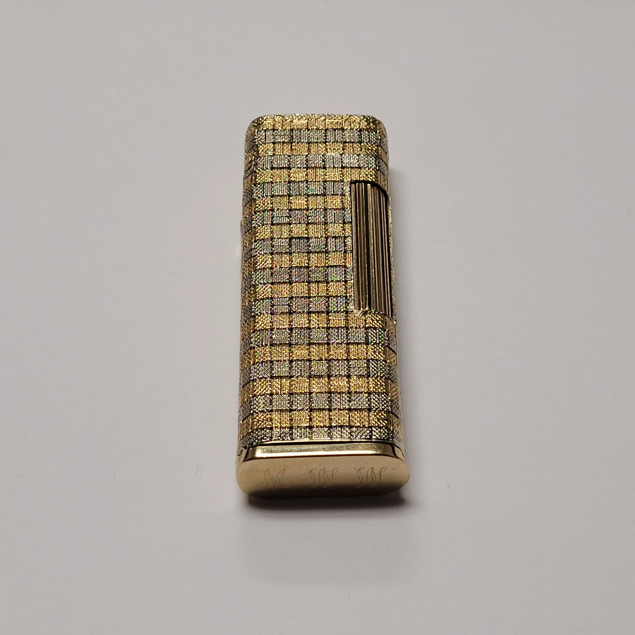 dunhill ゴールド テクスチャー アクセサリー Vintage Dunhill Gold Tie Clip - Black Enamel Accent, Elegant